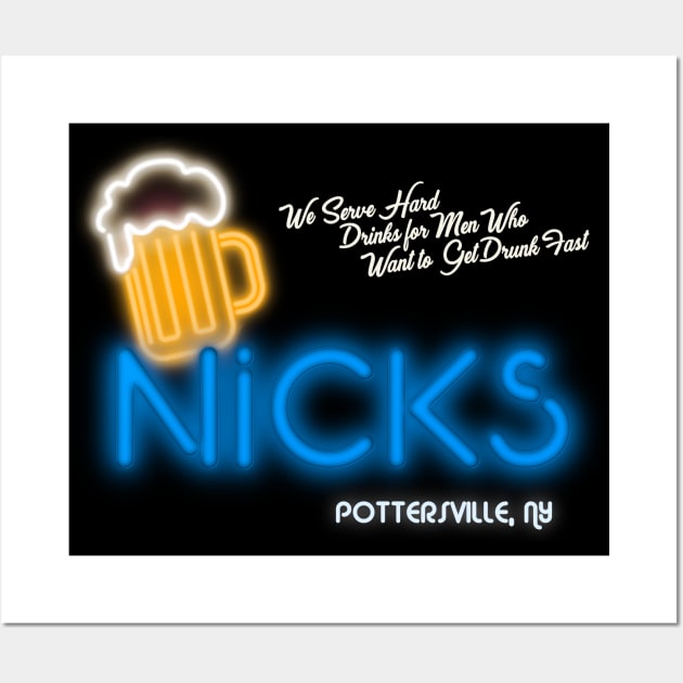 Nicks Bar Pottersville NY Wall Art by darklordpug